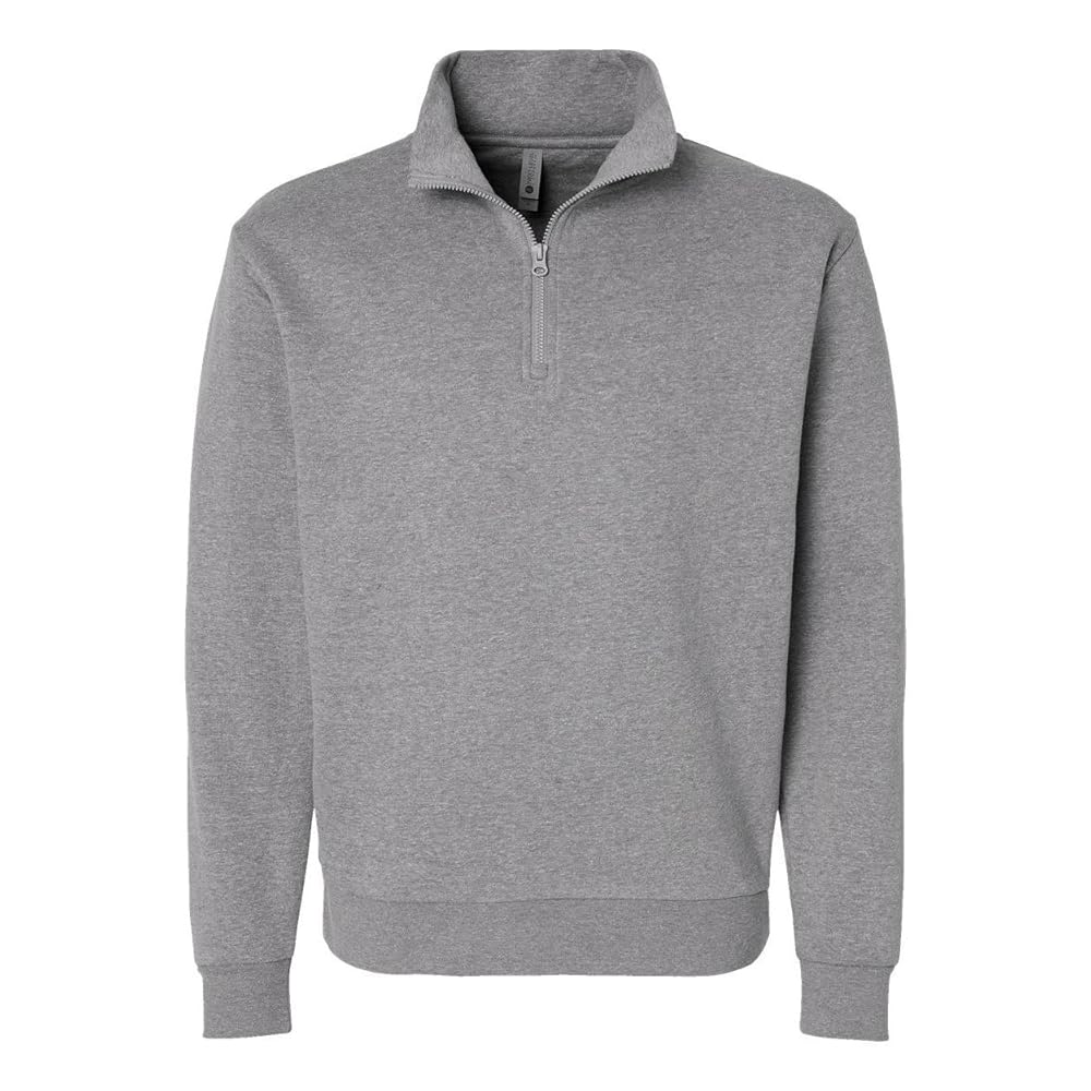 Next Level Unisex Fleece Quarter-Zip Pullover, L, Heather